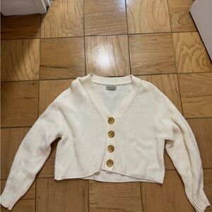 Urban Outfitters Cream Button-Up Cardigan